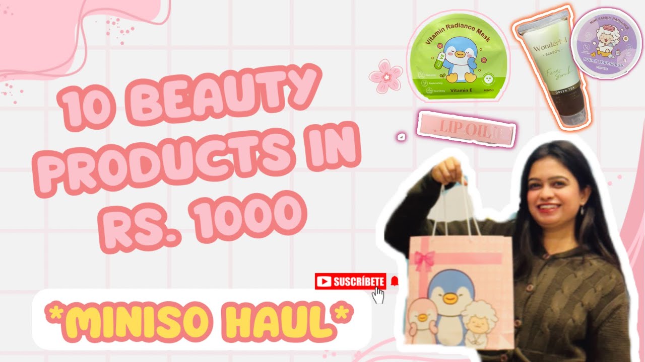 Miniso Haul | 10 Beauty finds in Rs.1000 😱🤔💗 || challenge vlog ft. Miniso 
