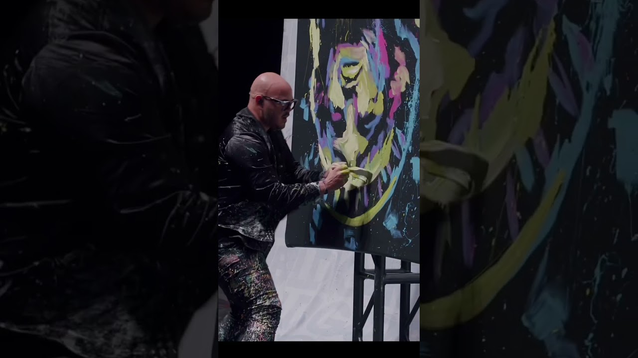 PAINTING for 15,000 people 😳🤘🏼🎨🔥 #livepainting #liveart #speedpainting #popart