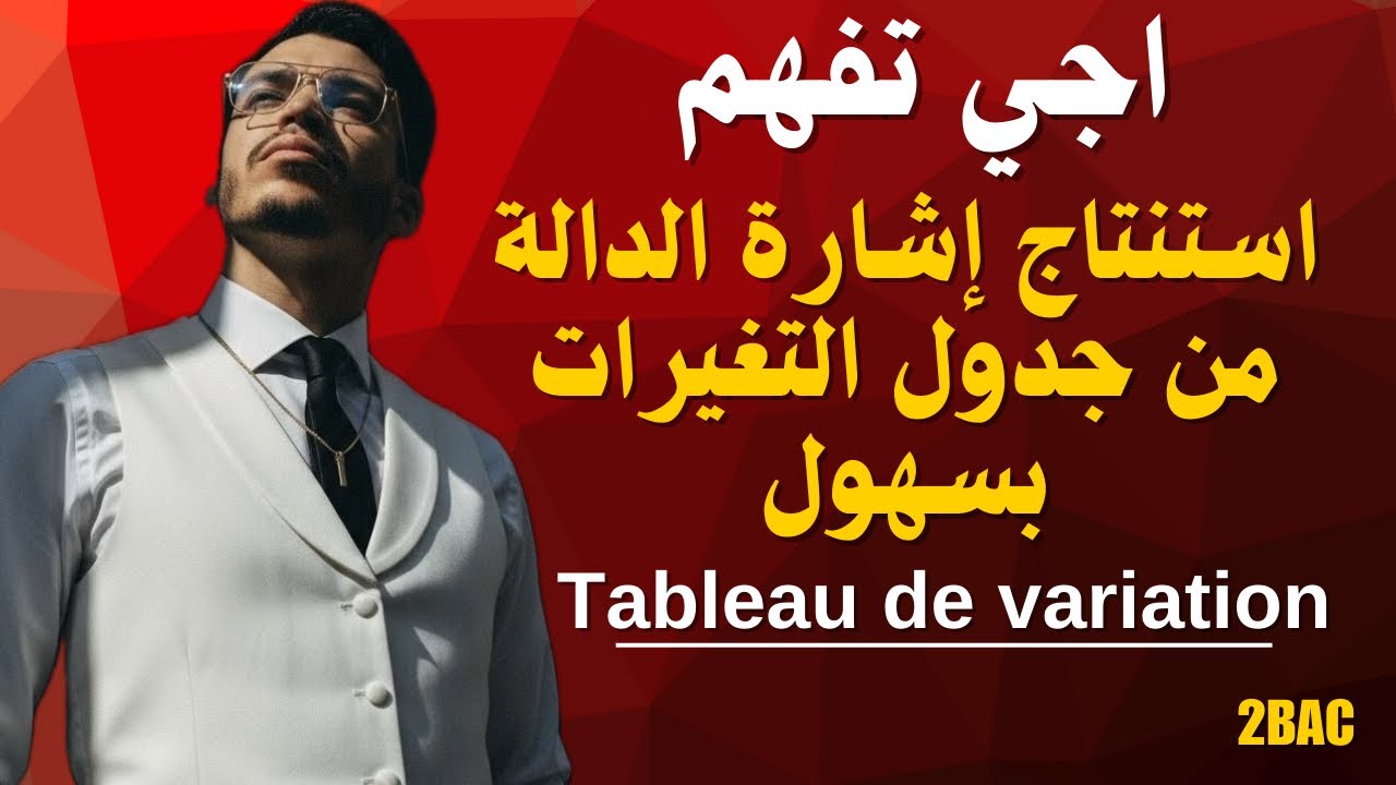 Fonction | استنتاج إشارة الدالة من جدول التغيرات بسهولة 