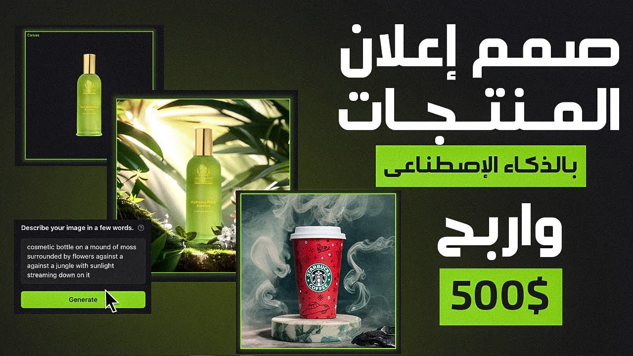تصميم اعلان سوشيال ميديا بالذكاء الاصطناعي والربج منها كن مصمم جرافيك مختلف