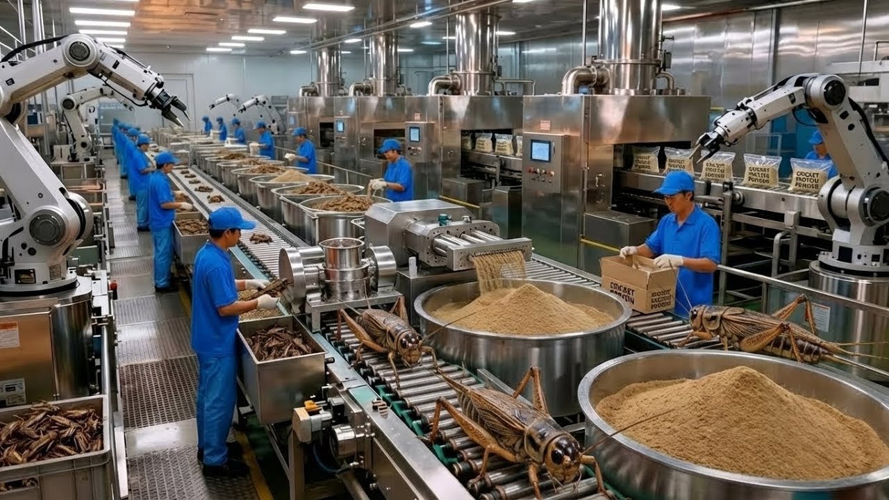 Inside A Modern Cricket Flour Factory: From Farm-Raised Crickets To Protein Powder (Full Process)