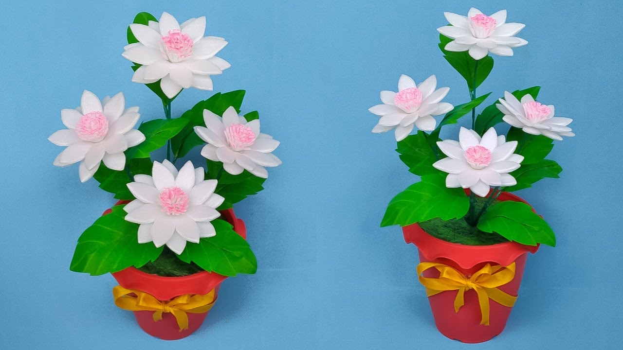 Cara Membuat Bunga Dari Styrofoam Yang Mudah