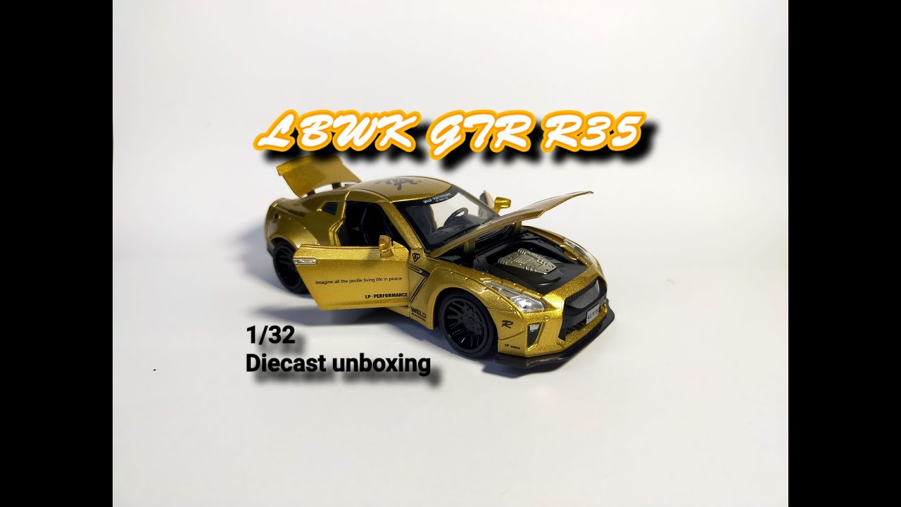Nissan GTR R35 LBWK 1/32 ［Miniauto］ unboxing