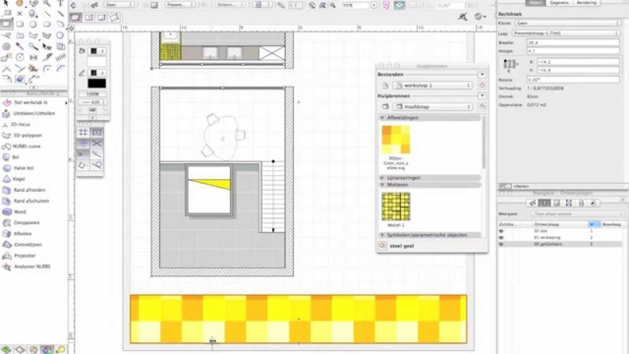 Workshop 1 van Vectorworks voor studenten interieur - deel 2