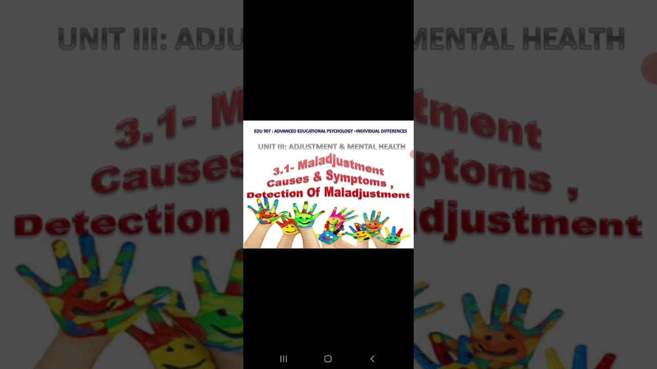 Concept of Maladjustment