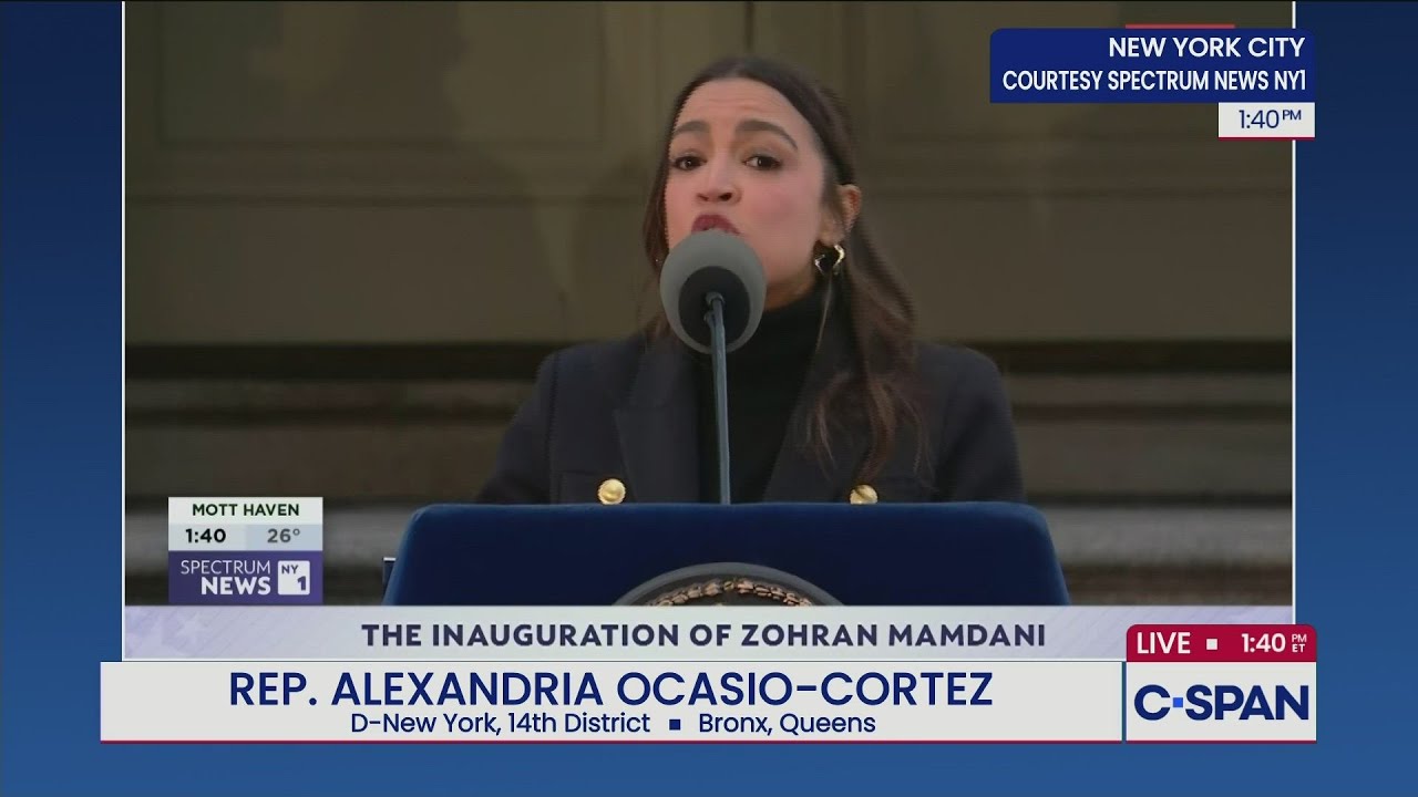 Rep. Alexandria Ocasio-Cortez Remarks at New York City Mayoral Inauguration Ceremony
