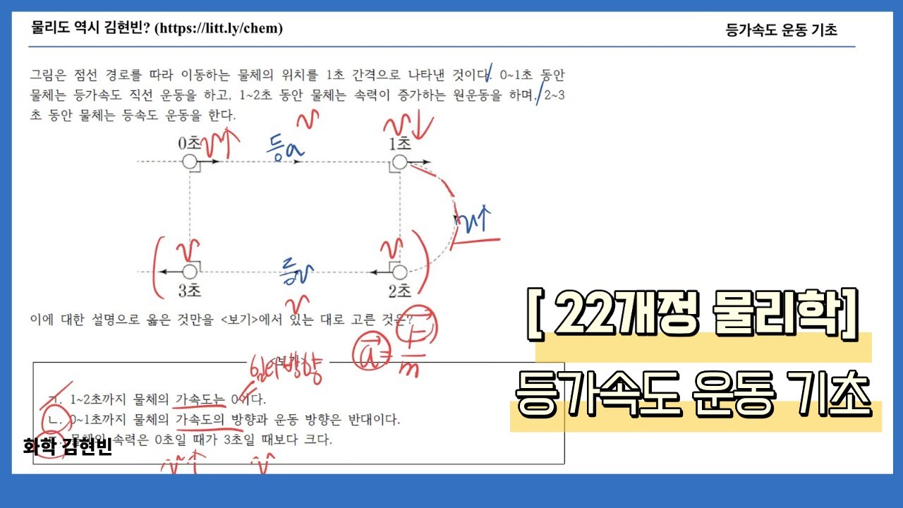 등가속도 운동 기초 [22개정 물리학]