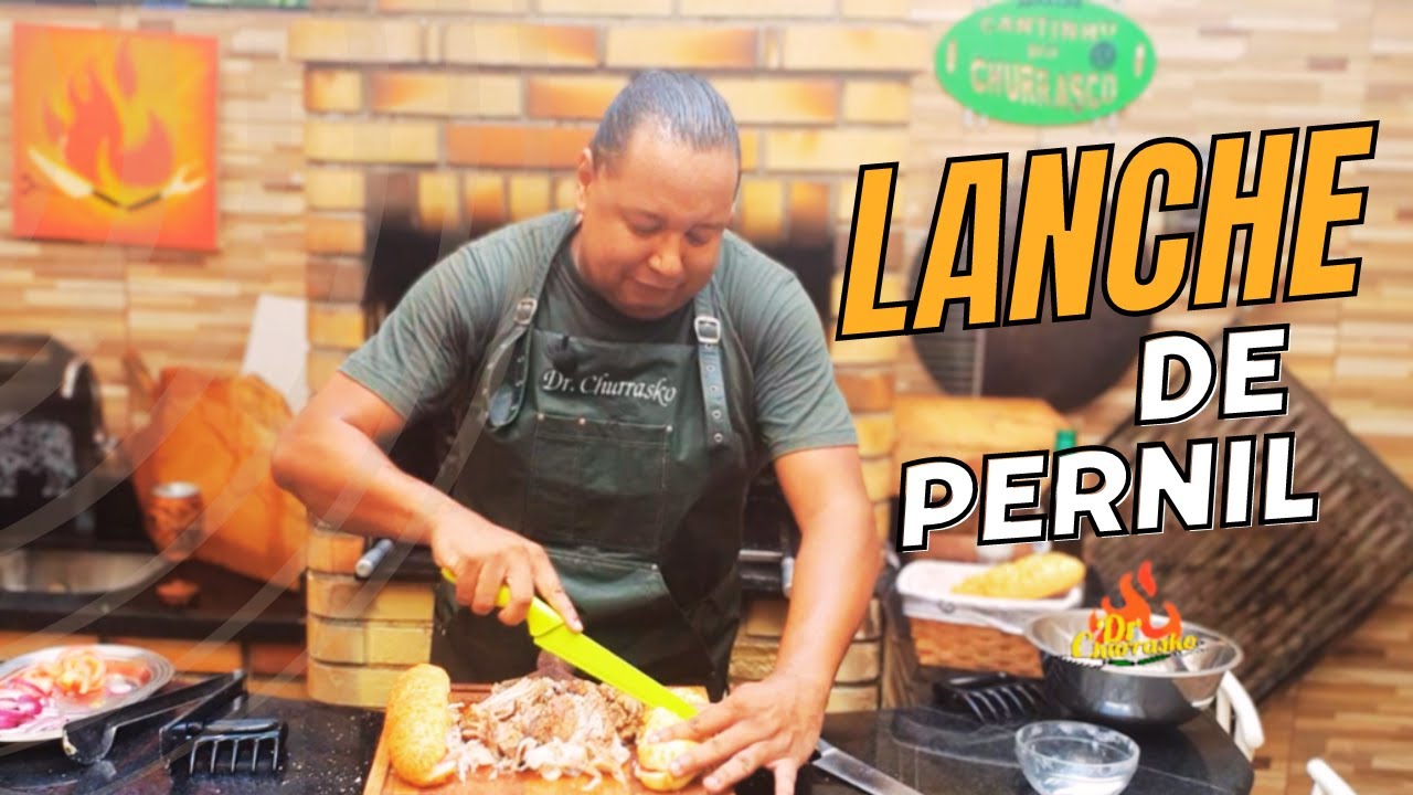 Como fazer Lanche de Pernil na churrasqueira