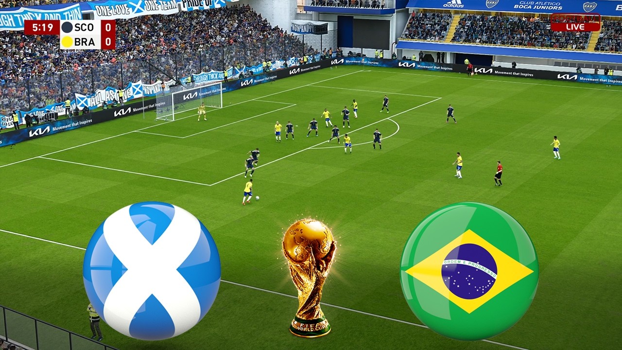 SCOTLAND vs BRAZIL - Football Video Game Simulation Match | eFootball PES 2021 Gameplay