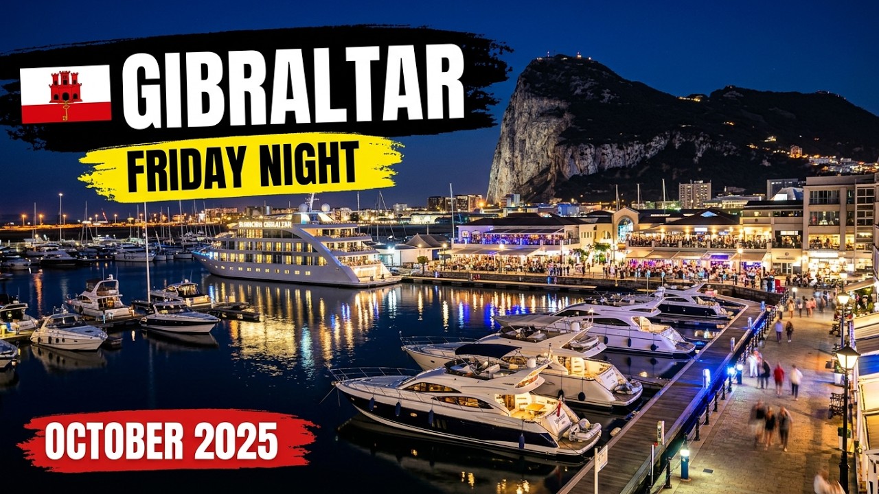 4K, Gibraltar Friday Evening Walk, October 2025