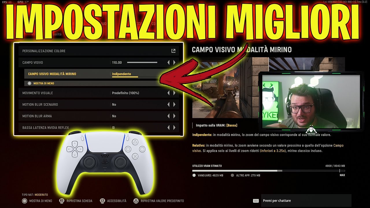 Le IMPOSTAZIONI MIGLIORI PER IL PAD SU VANGUARD!