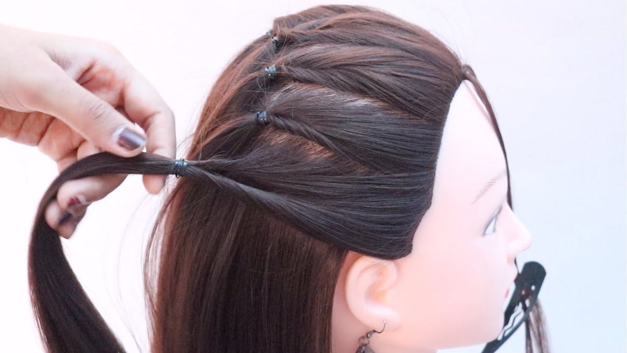 3 trendy ponytail hairstyle for girls | high ponytail | everyday ponytail | cute hairstyle for girls