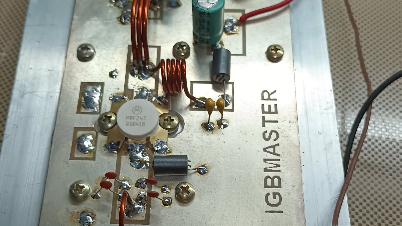 Como montar amplificador RF FM 80W - Transistor MRF247