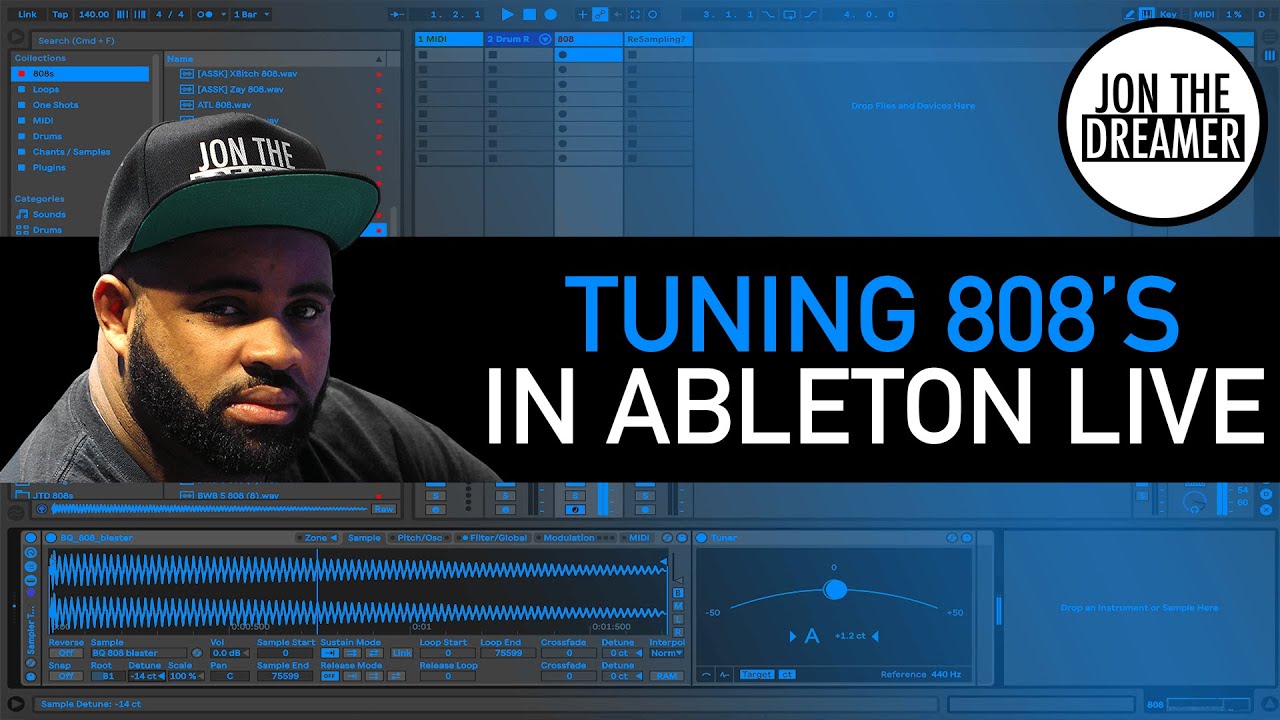 Tuning 808s in Ableton Live 10