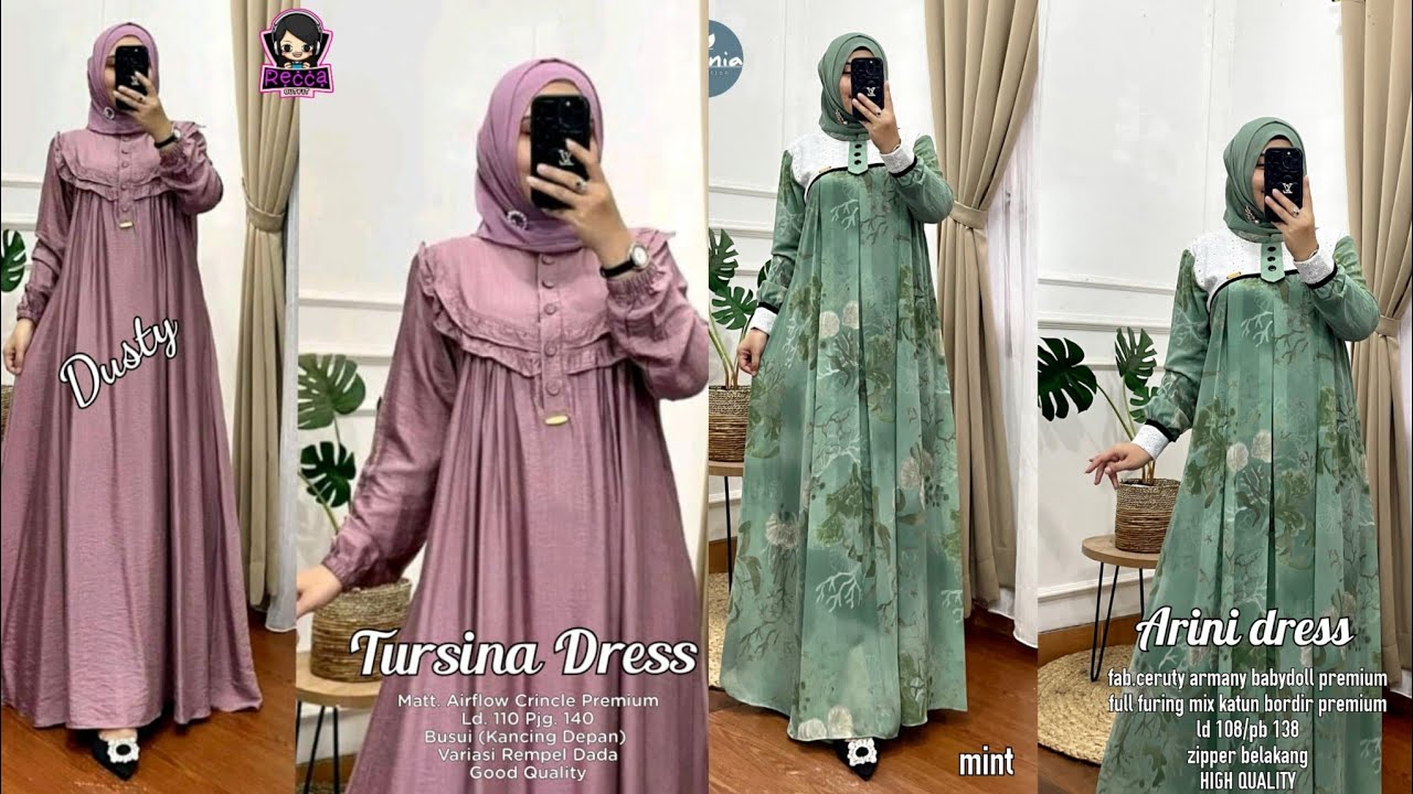 Trend gamis terbaru cantik dipakai untuk lebaran pengajian pesta pernikahan, Baju gamis terbaru 2023