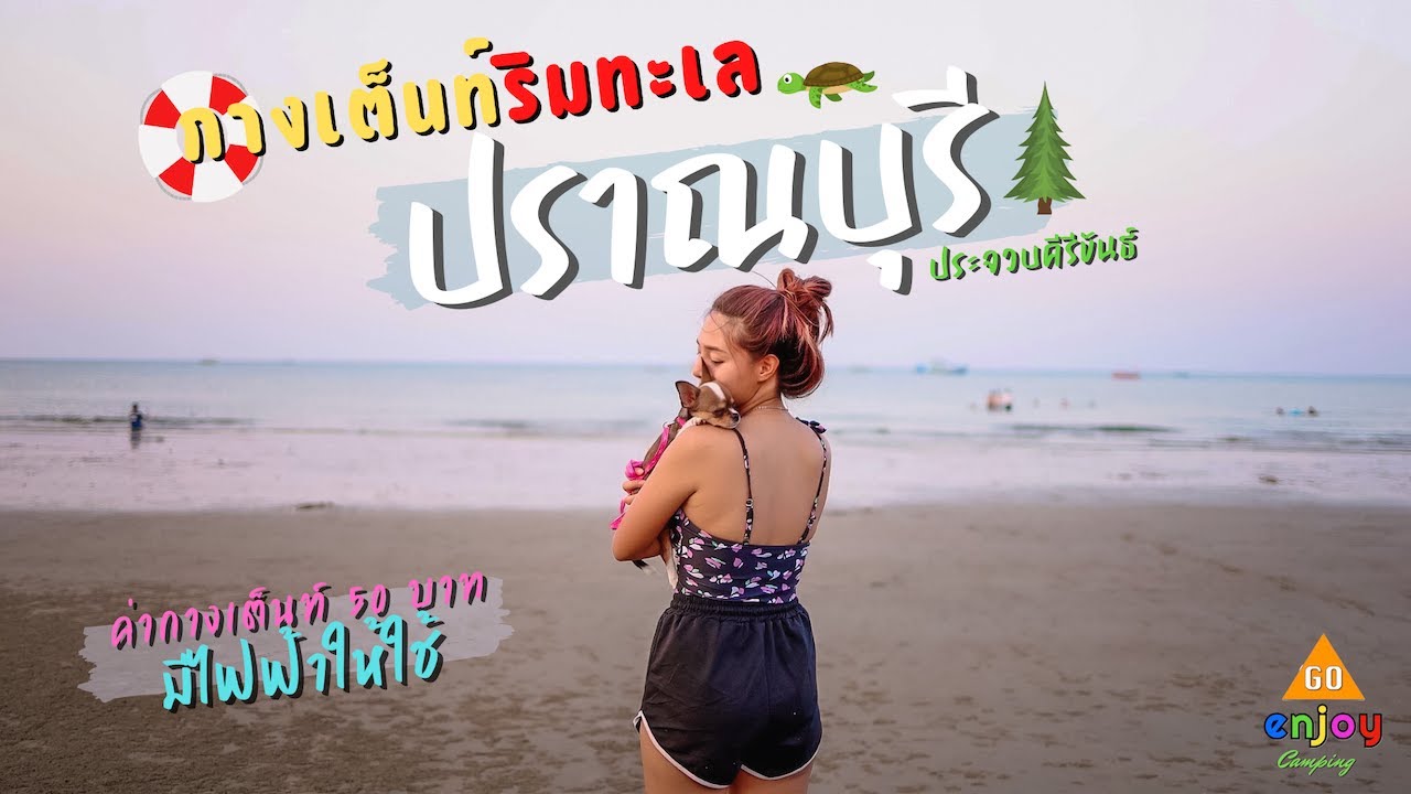 Enjoy Camping กางเต็นท์ริมทะเล วนอุทยานปราณบุรี มีไฟฟ้า ร่มรื่น 50 บาทโครตคุ้ม