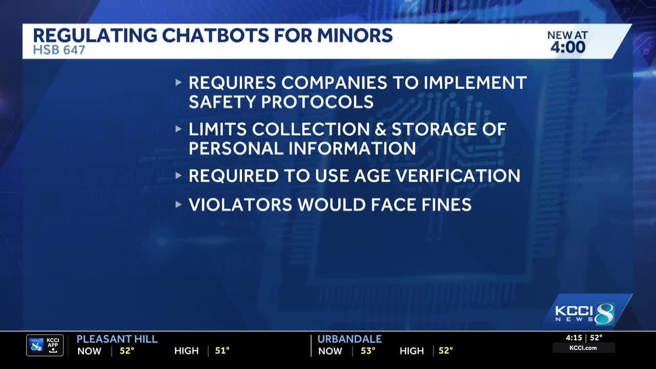 Bill regulating AI chatbots advancing at the Iowa Statehouse