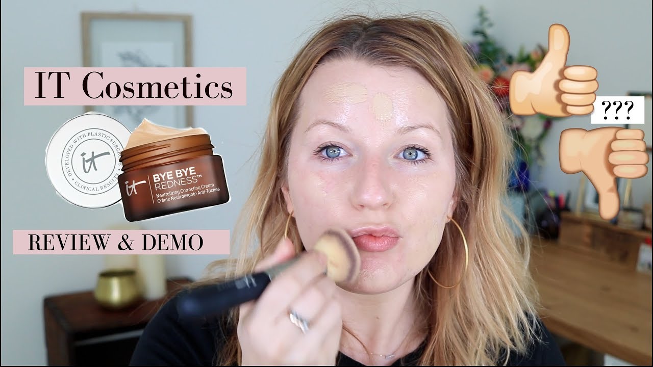 IT Cosmetics Bye Bye Redness Correcting Cream Demo/ Foundation Routine