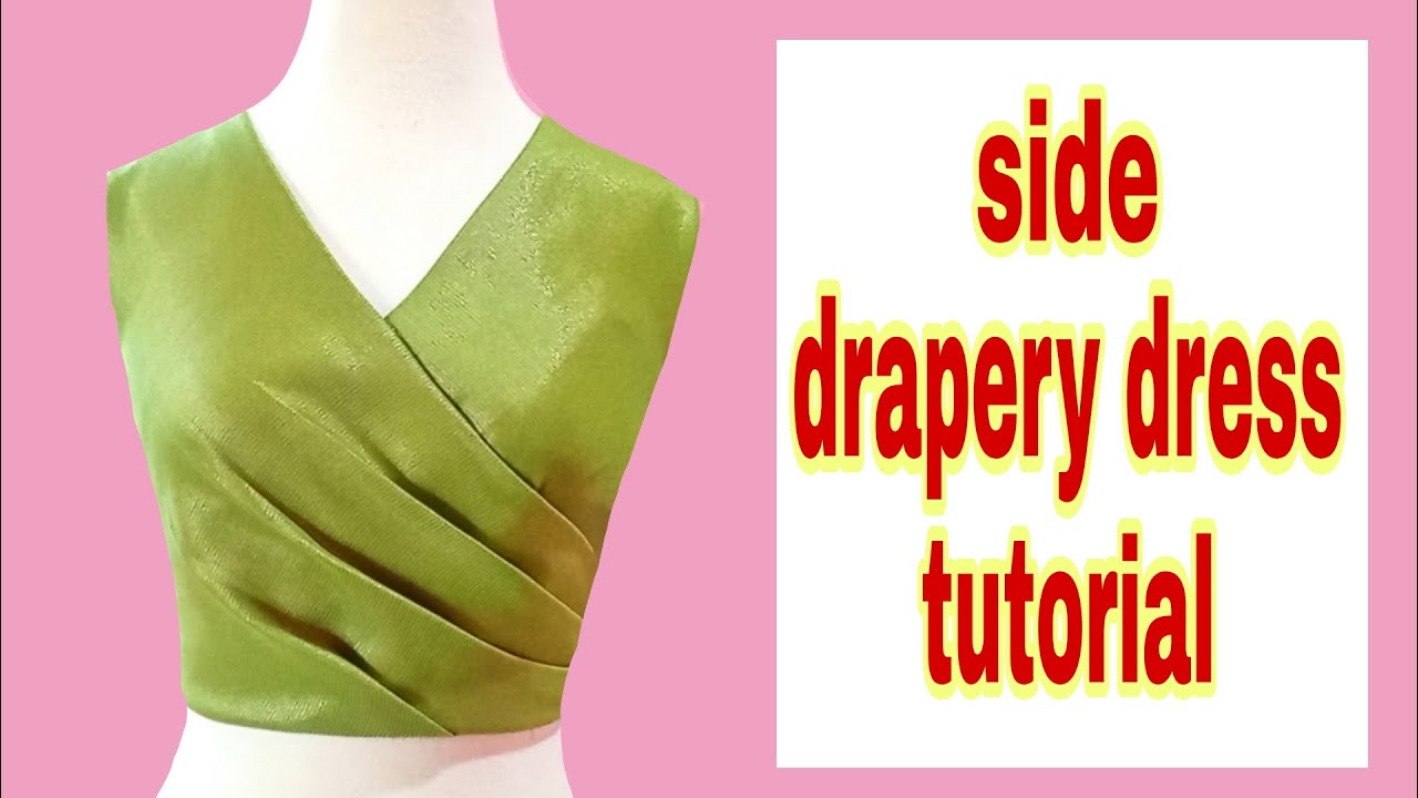 tutorial dress draperi samping || #draping #dress #patternmaking