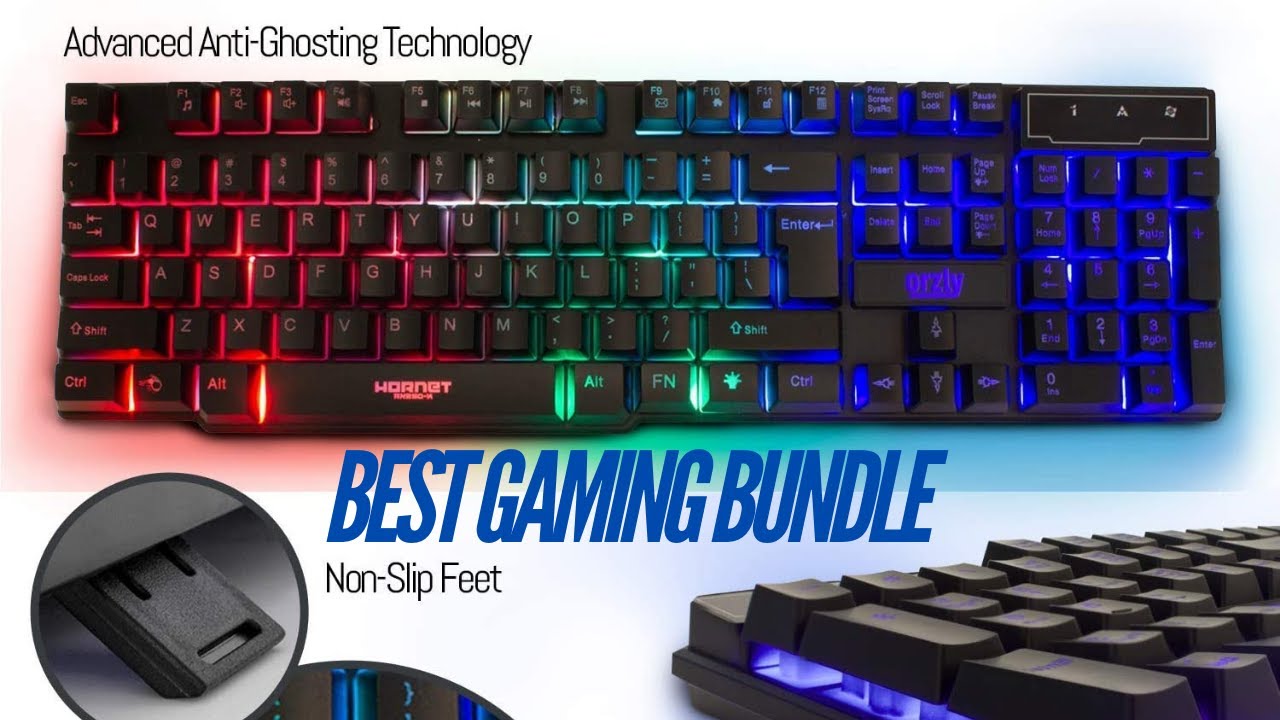 best gaming mouse keyboard and headset | Wired LED RGB Backlight Bundle for PC Gamers and Xbox PS4