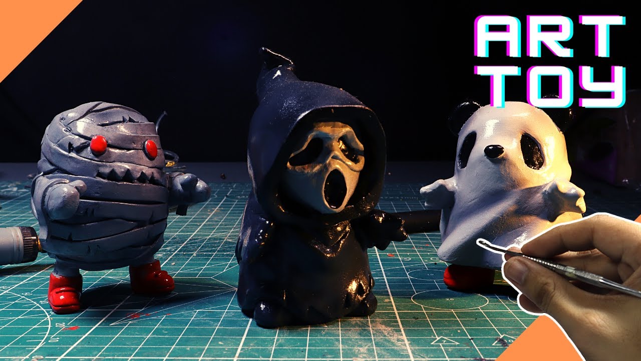 I made 3 art toys with in 1 hour | Sculpting Art Toy | Art Toy making