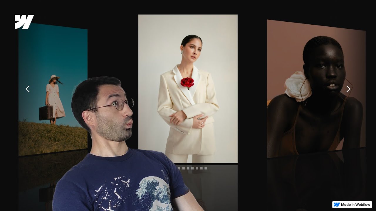 Освоение встроенного слайдера Webflow – премиальные 3D-интерактивные элементы и CMS с атрибутами ...