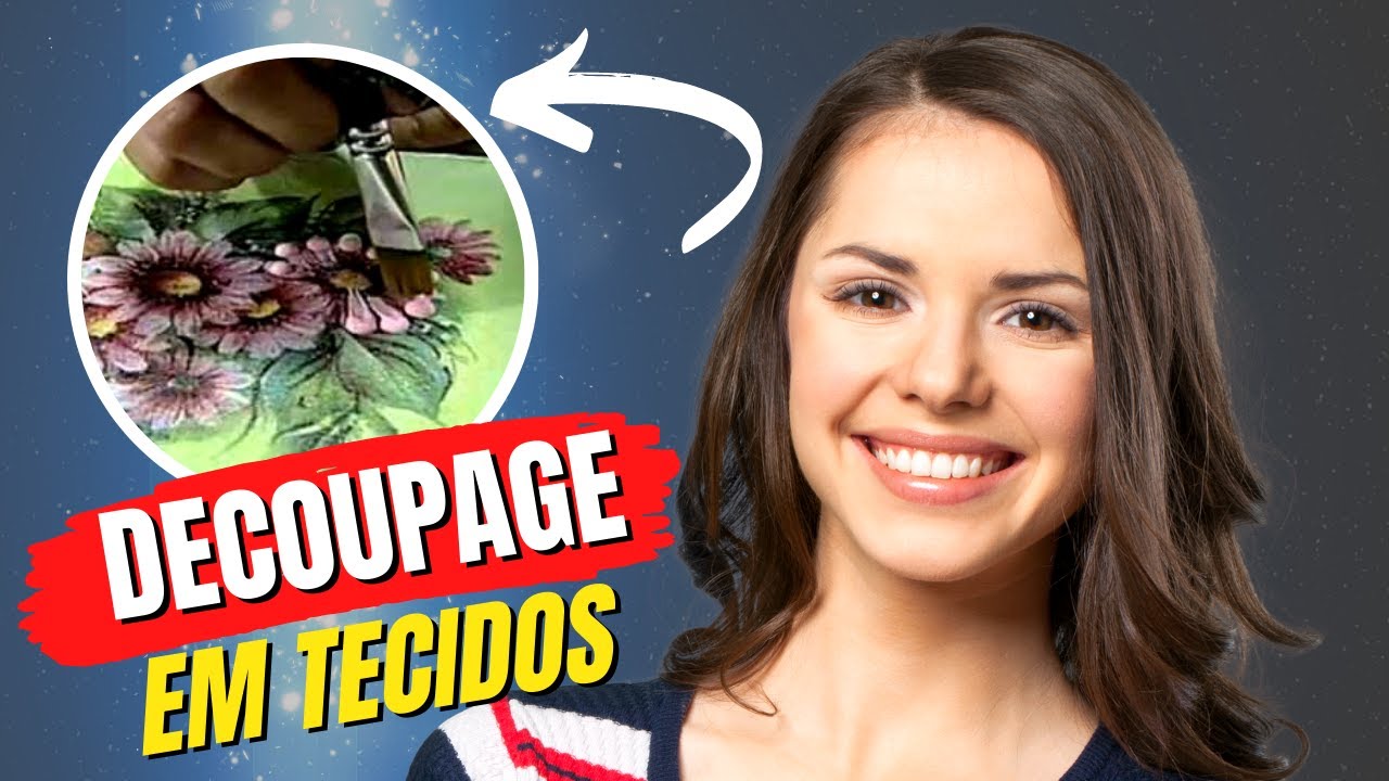 TUTORIAL de Decoupage em TECIDOS com relevo