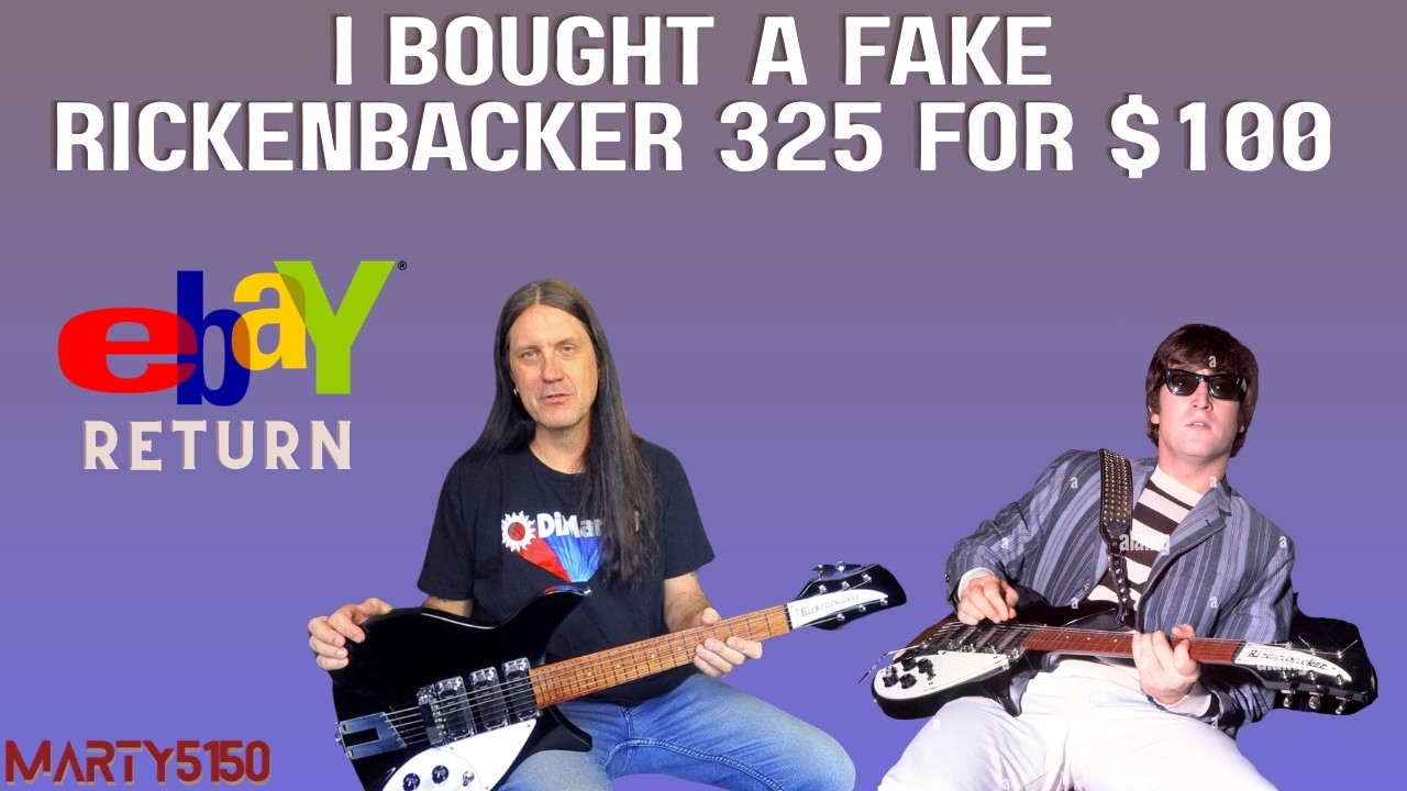 Я купил поддельную гитару Rickenbacker за 100 долларов, это был возврат с eBay — обзор и демонстр...