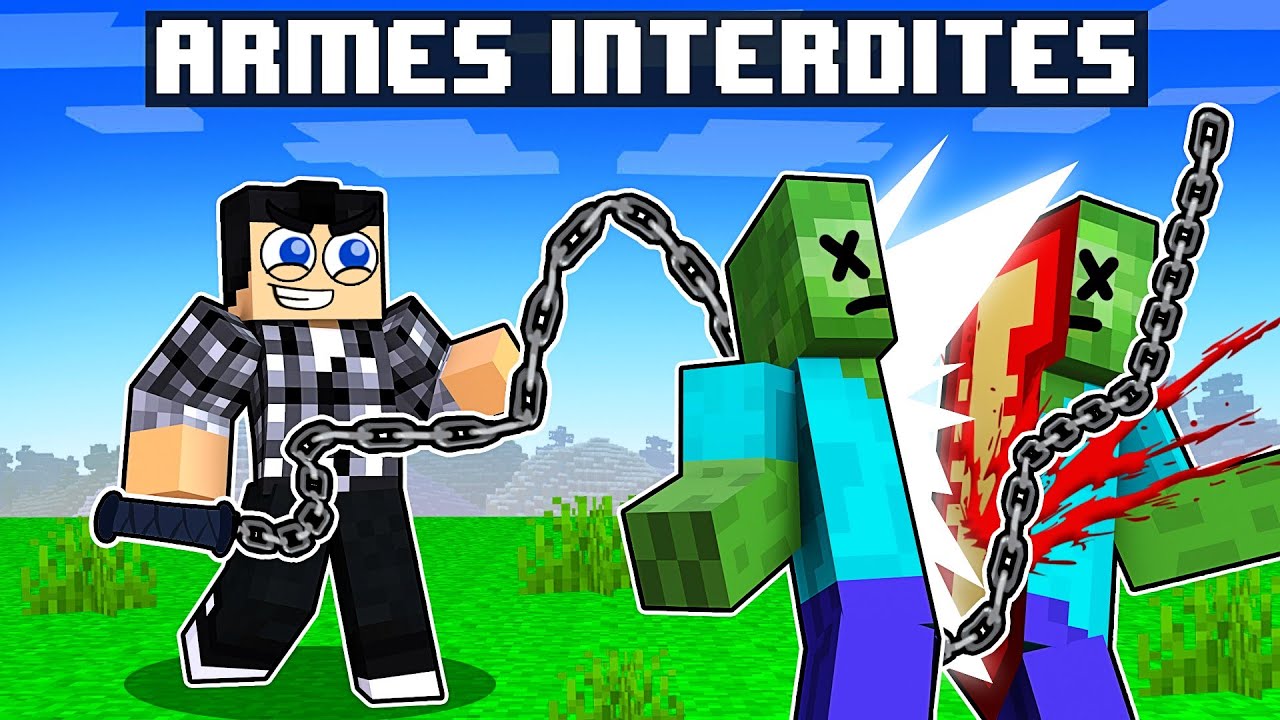 Utiliser des Armes INTERDITES Dans Minecraft