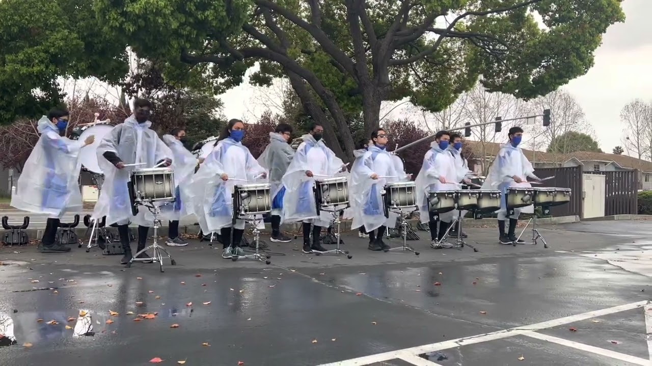 Cupertino High School 2022 Winter Percussion Drumline Warm ups