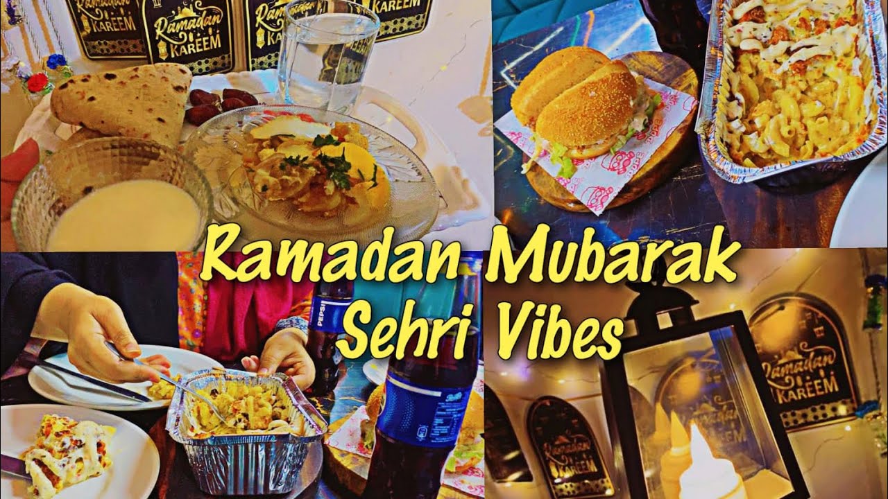 Ate Burger,Pasta before sehri, then woke up for Sehri to fill the stomach and the soul 