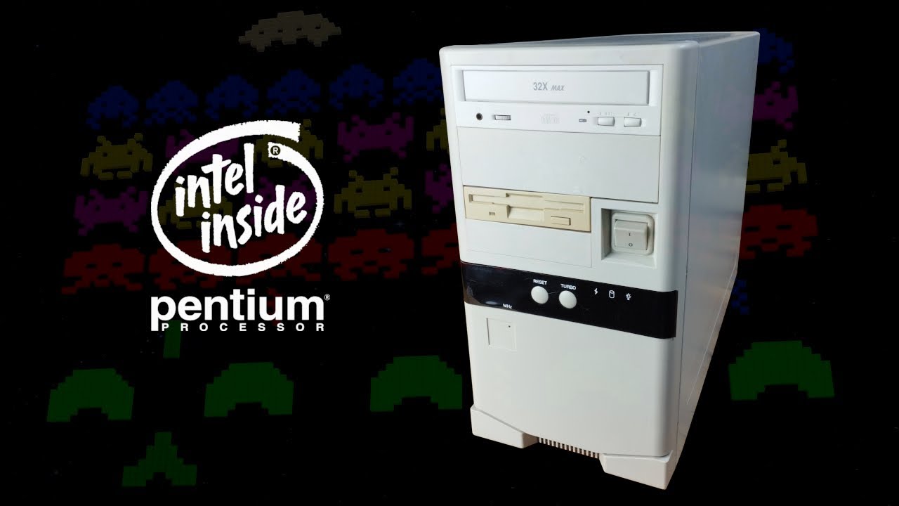 #101 Stary komputer stacjonarny do gier DOS z Intel Pentium 75Mhz i kartą ATI Radeon Mach64