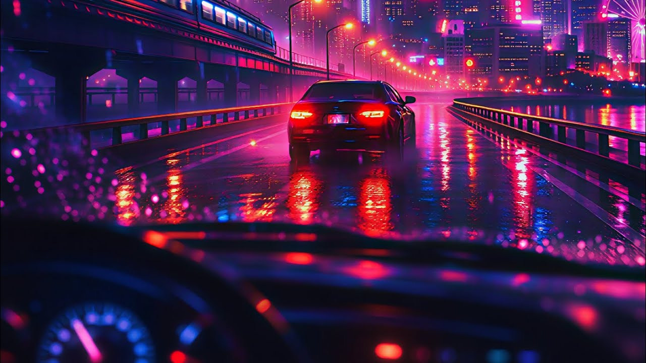 Neon Transit | PlasmaNightshift Synthwave Instrumental Mix for Night Drive, Relax, Study (1 Hour)