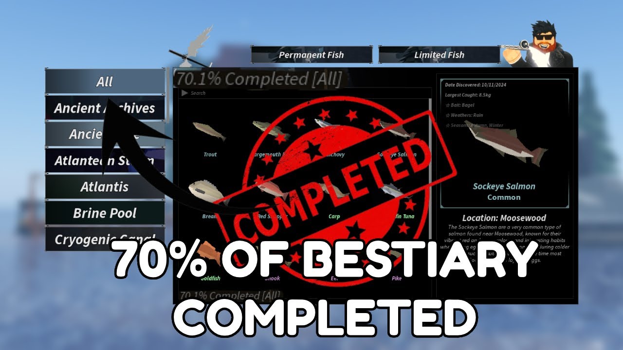 Unlocking the DESTINY ROD in Fisch! (70% of entire bestiary)