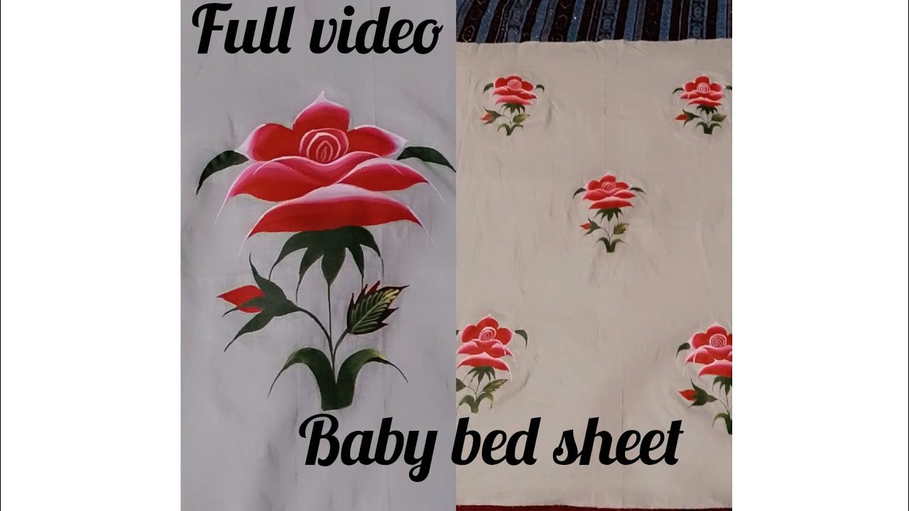 Full video baby bed sheet (faliya) design 🌹#@artbyhand-z7w 