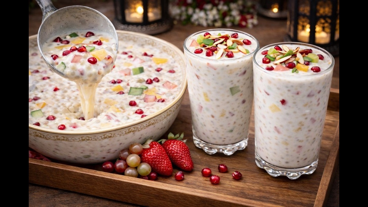 Ramzan Special Creamy Sago Fruit Drink | Sabudana Fruit Milk Recipe | Iftar Energy Drink 2026