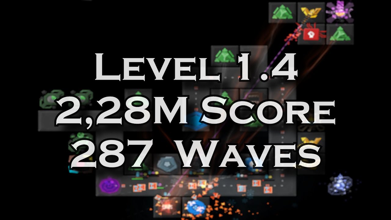 [Infinitode 2] Level 1.4, beating nerds: 2 283 184 score (top 18, normal mode)