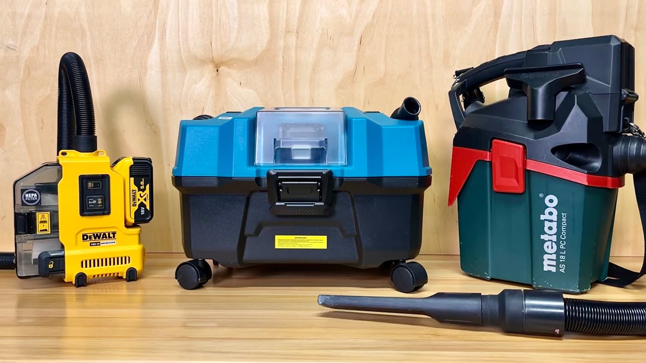Аккумуляторные пылесосы Sturm, Dewalt, Metabo - сила всасывания