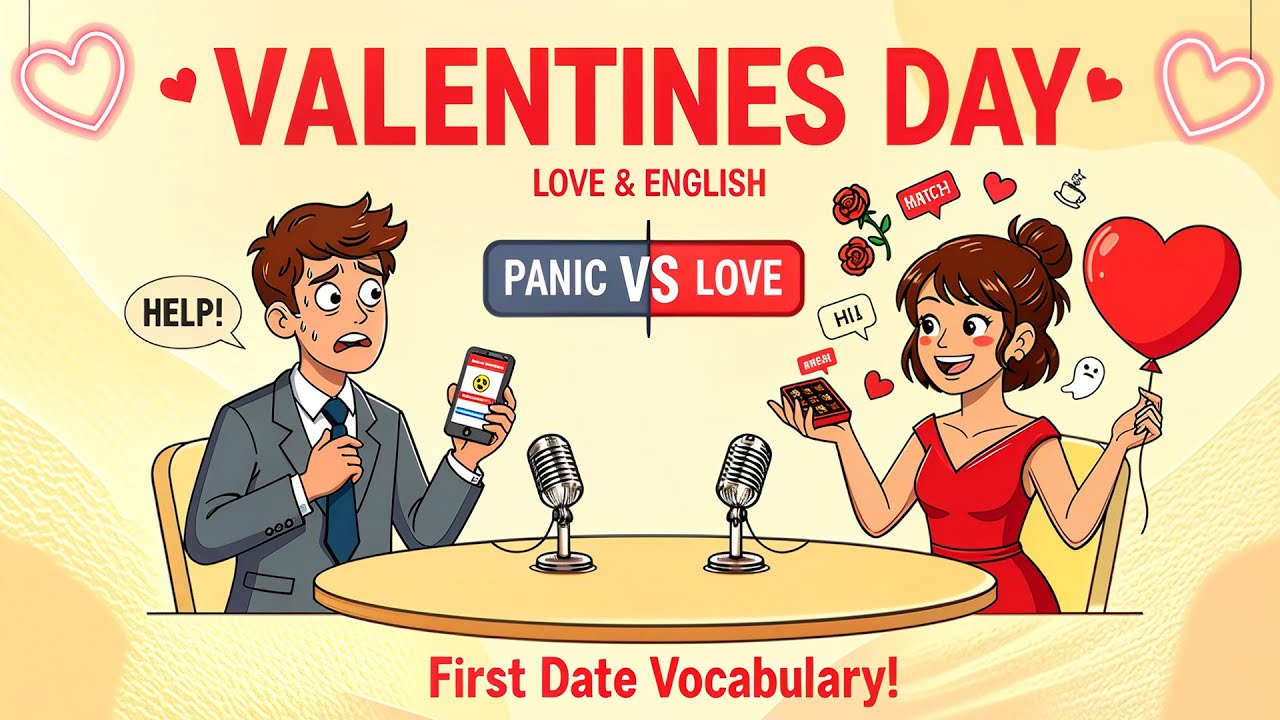 Valentine's Day English: What to Say on a First Date! (Dating Vocabulary A2-B2)