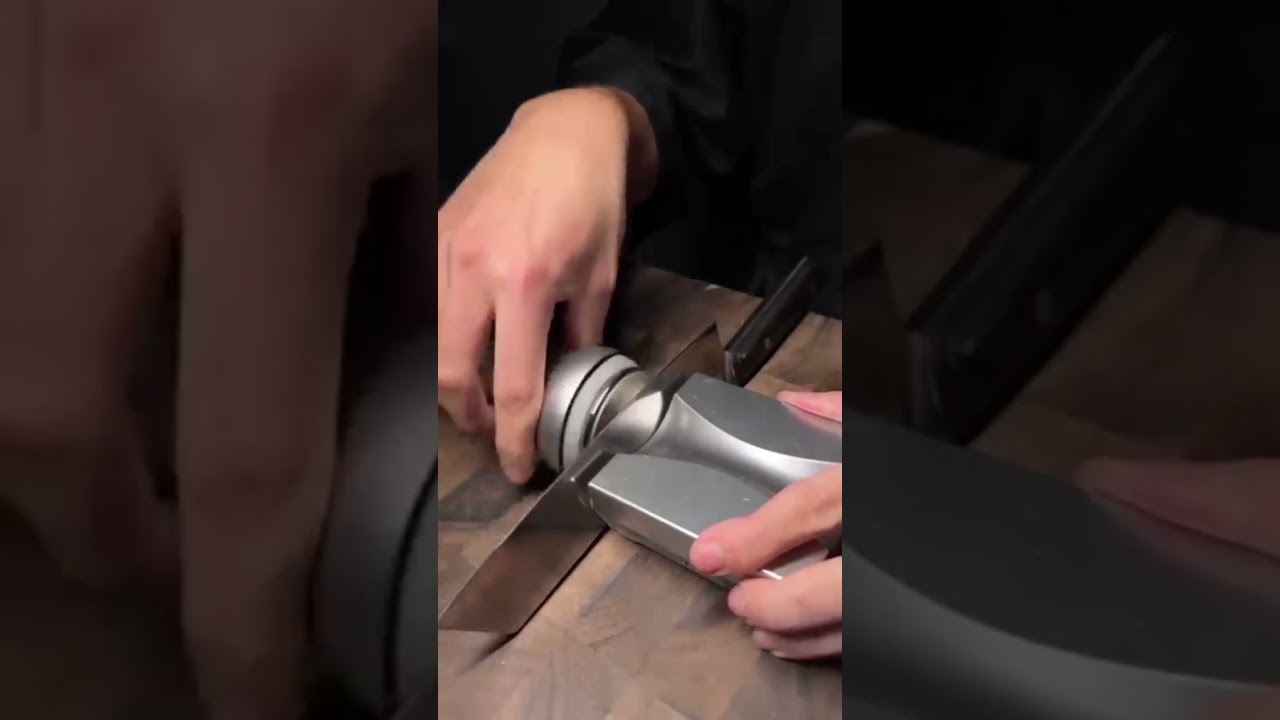 testing the sharpness of this knife to cut onions 
