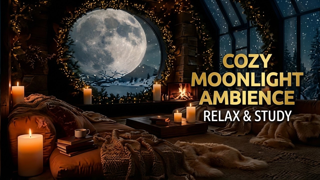 Lunar Dreamscape 4K | Calming Moonlight Ambience with Relaxing Music for Sleep & Study
