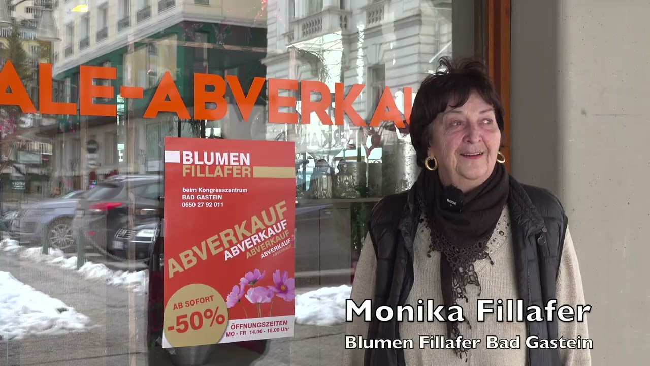 Das Blumengeschäft von Monika Fillafer im Zentrum von Bad Gastein schließt nach 50 Jahren.