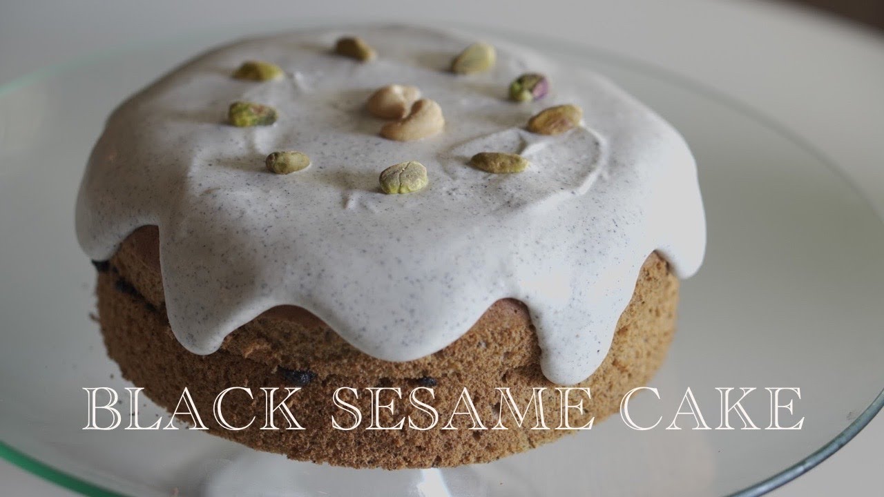 [sub]Black Sesame Cake Recipe | 黑芝麻三重奏 | Cooking/Baking Journal #1