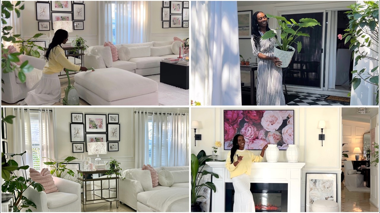 🌼 HOME VLOG: SPRING CLEANING AND DECORATING//GARDEN HARVESTING AND MINI TOUR