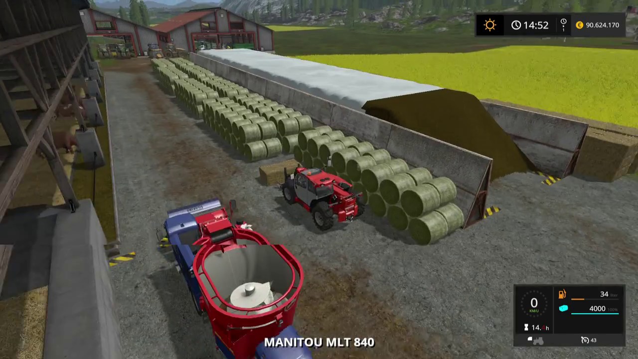 Let's Play Farming Simulator 2017 | Goldcrest Valley | feeding 60 cows | Episode 33