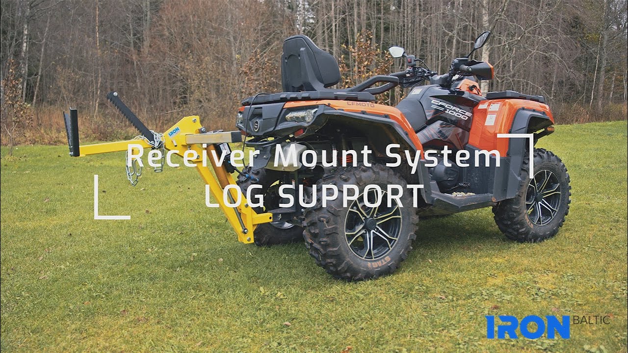RECEIVER MOUNT LOG SUPPORT (ATV / UTV attachment) IRON BALTIC