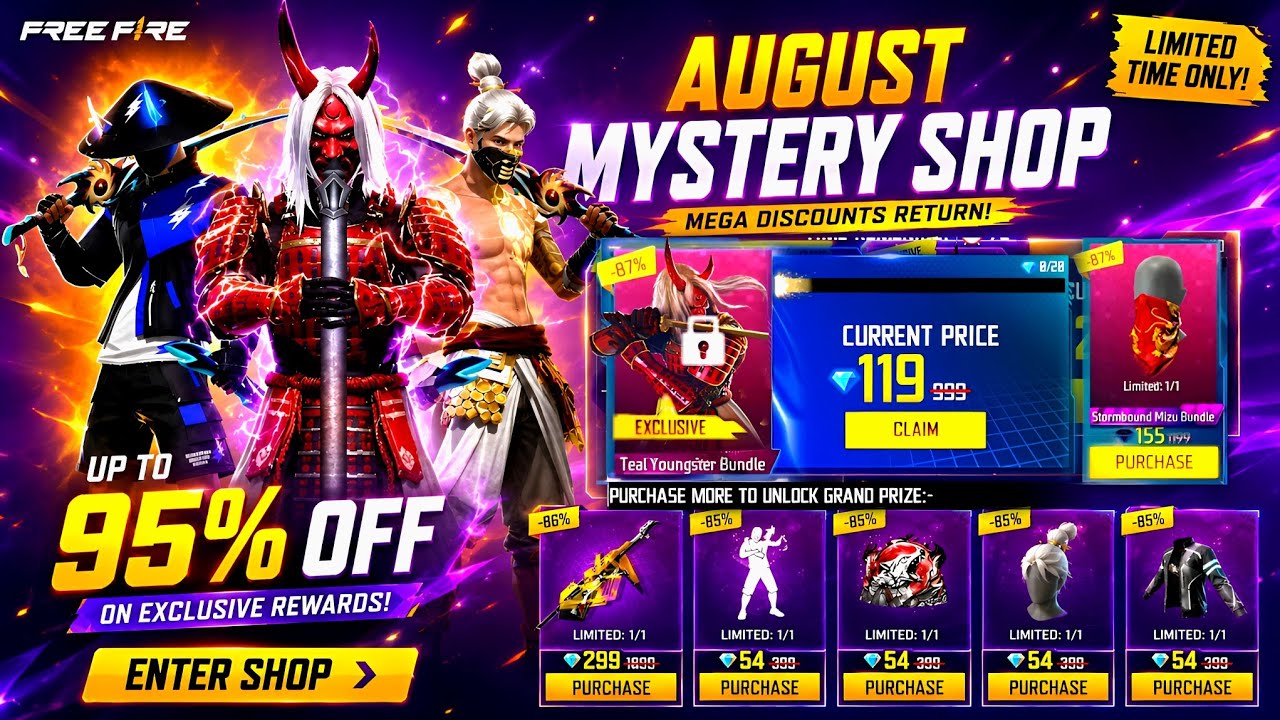 Mystery Shop Free Fire August 2026🔥|Free Fire New Event |Ff New Evevnt |Upcoming Events In Free Fire