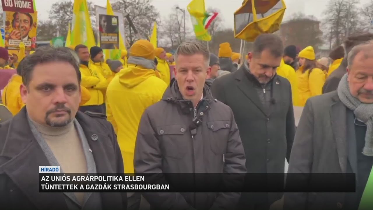 Az uniós agrárpolitika ellen tüntettek a gazdák Strasbourgban