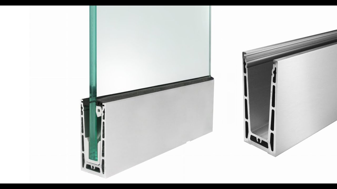 Profil aluminiowy ETP.007.01 z regulacją pionu szkła do balustrad szklanych (flex system)