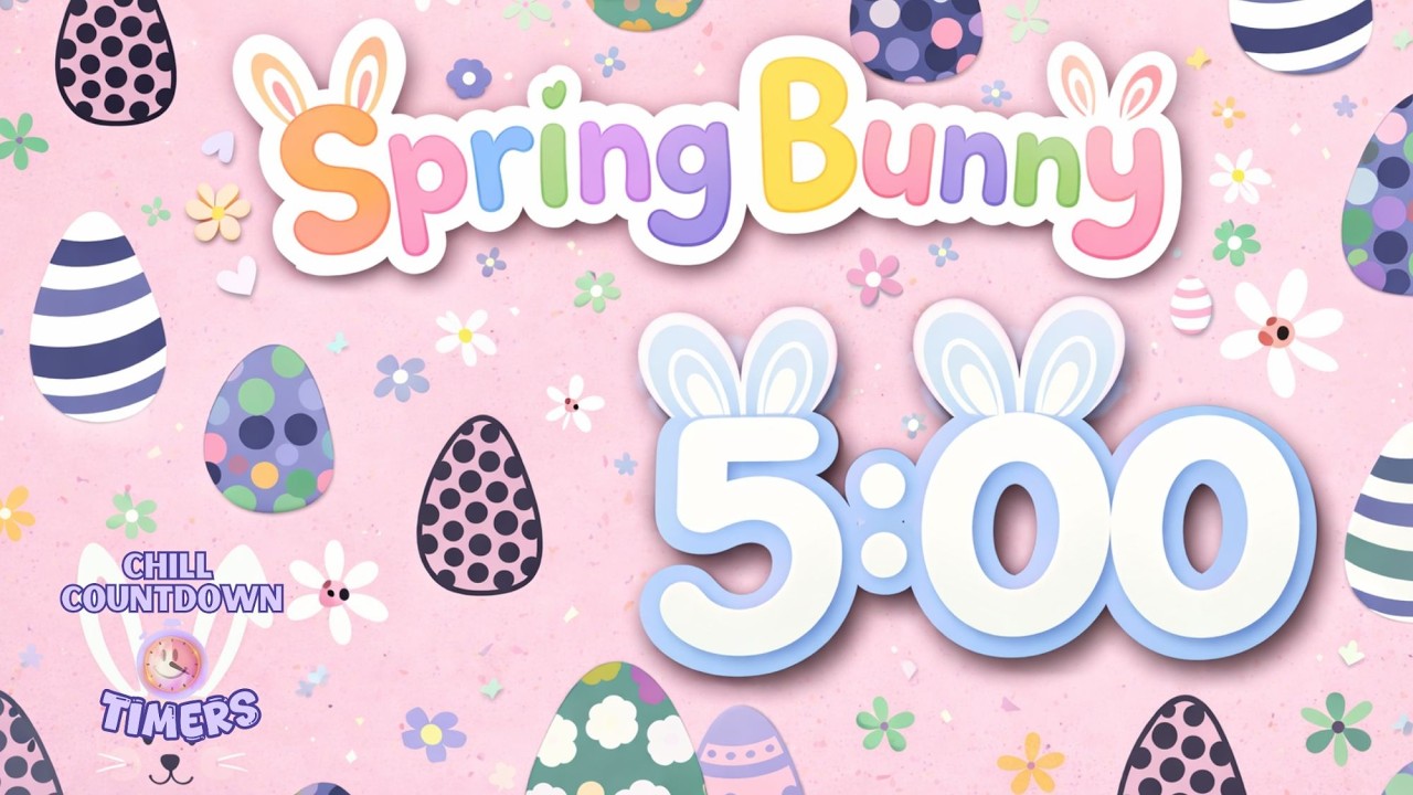 5 Minute Spring Bunny Countdown Timer | Chill Lofi Hip Hop Break